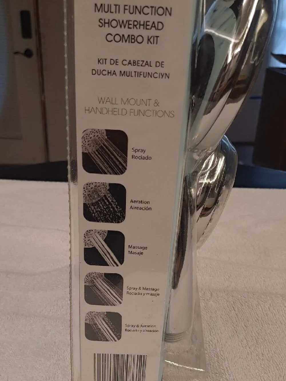 EASY HOME Chrome Multi-Function Showerhead Combo Kit - Chrome